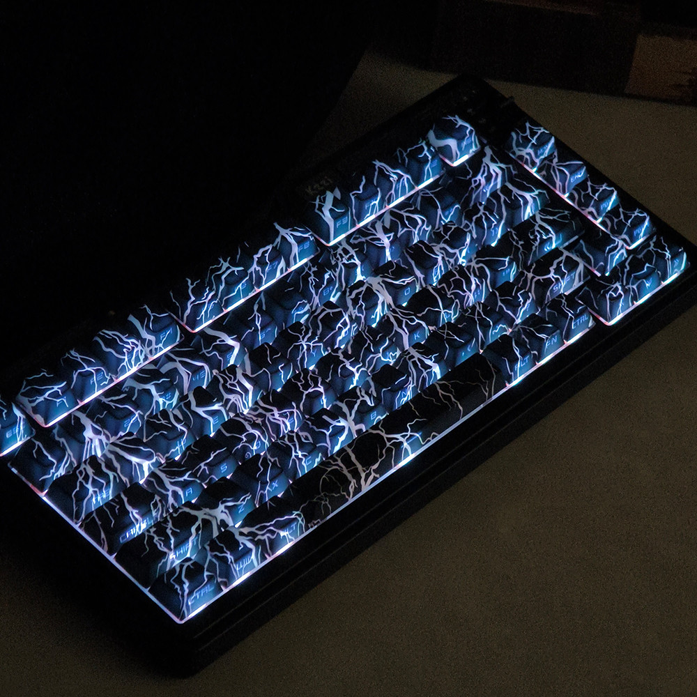 Relâmpago keycap luz de gravação lateral translúcido Original fábrica PBT Material teclado mecânico wooting60 de ace68/9