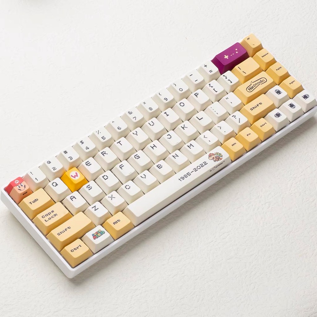 Mario exclusivo Keycap Original fábrica altura vilão positivo pbt Material sublimação irmão careca 108 104 87 61
