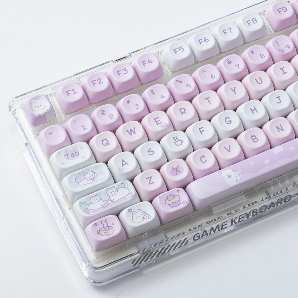 Keycap MOA gato chá da tarde pbt Material sublimação artesanato adequado para tarântula VGN RK outros teclados