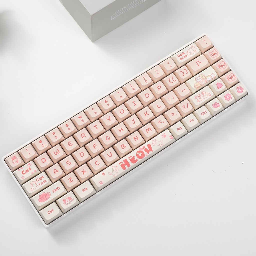 Naughty Cat Keycap XDA Altura pbt Material Sublimação Criativa Adaptar-se a 108/100/98 e outras tampas de teclado mecâni