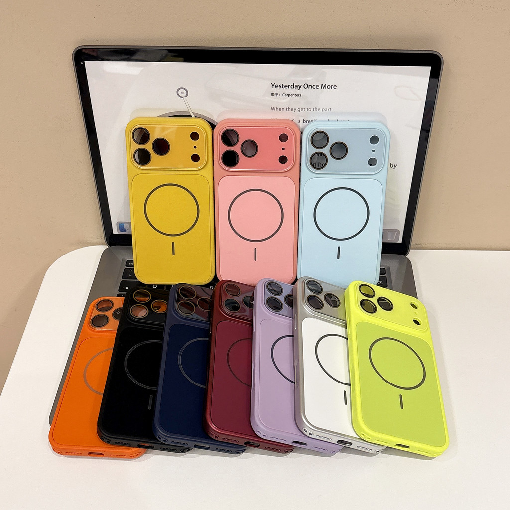 Capa de Telefone com Sucção Magnética e Sensação de Pele para iPhone 17 Pro Max 17 16Pro Max 15 14, Capa à Prova de Choq