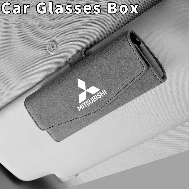 Car Sun Visor Glasses Box For Mitsubishi RALLIART ASX Triton Pajero Sport Outlander Attrage Mirage Xpander Lancer Sunsha