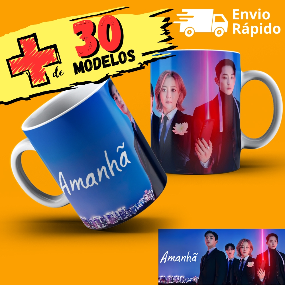 Caneca Dorama Amanhã 35 Modelos Ro Woon Yoon Ji On Lee Soo-hyuk Kim Hee-sun Kang - Dorama