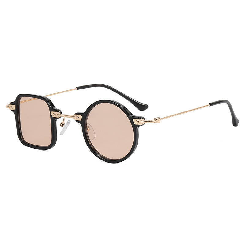 Óculos De Sol Redondos Quadrados UV400 Vintage Clear Unique Men Punk Sun Glasses Y2K Eyewear Para Mulheres