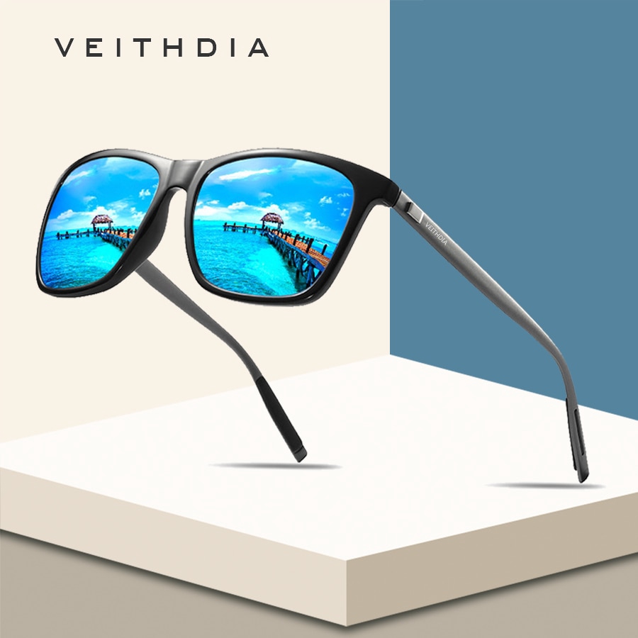 Unisex Retro Aluminum+TR90 Square Polarized Sunglasses Lens Vintage Eyewear Accessories Sun Glasses For Men/Women