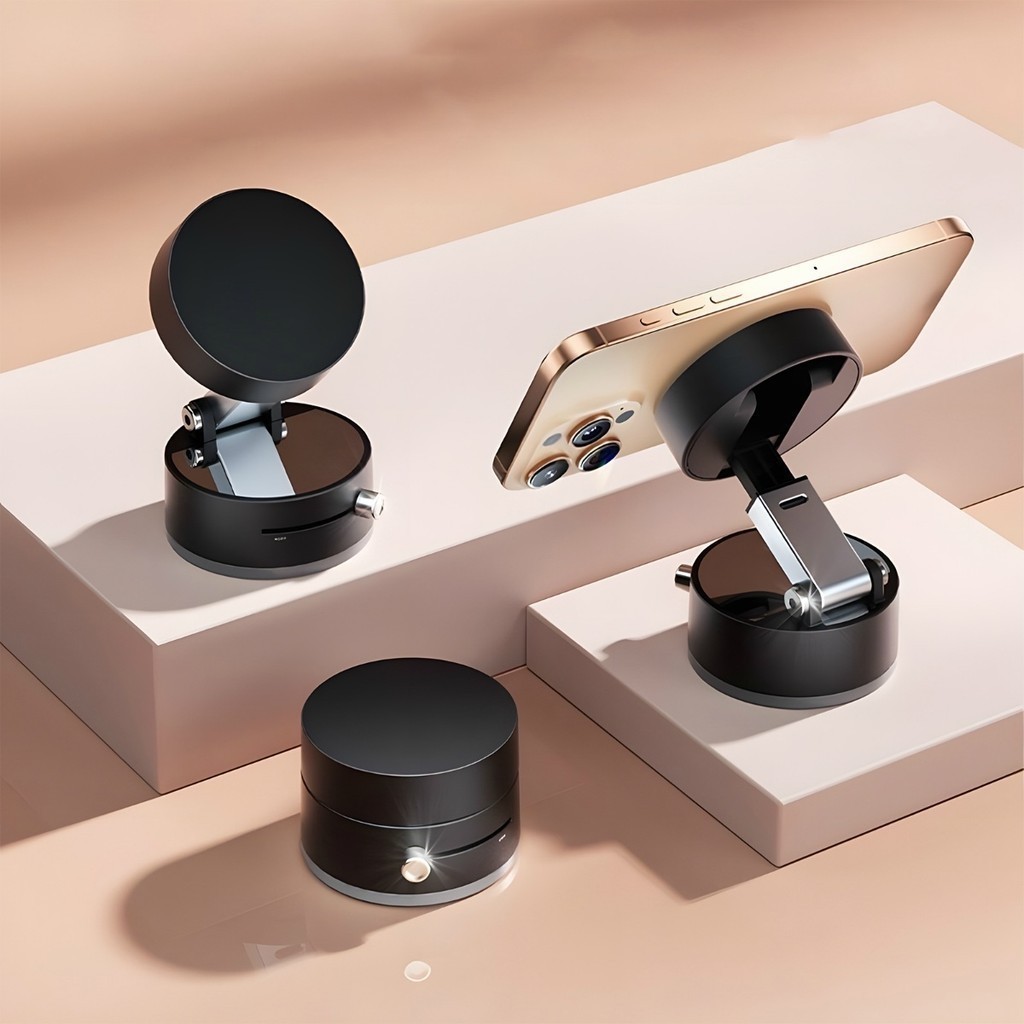 360 ° Double-sided Rotation Magnetic Vacuum Car Mounted Lazy Adsorption Bracket Multifunctional