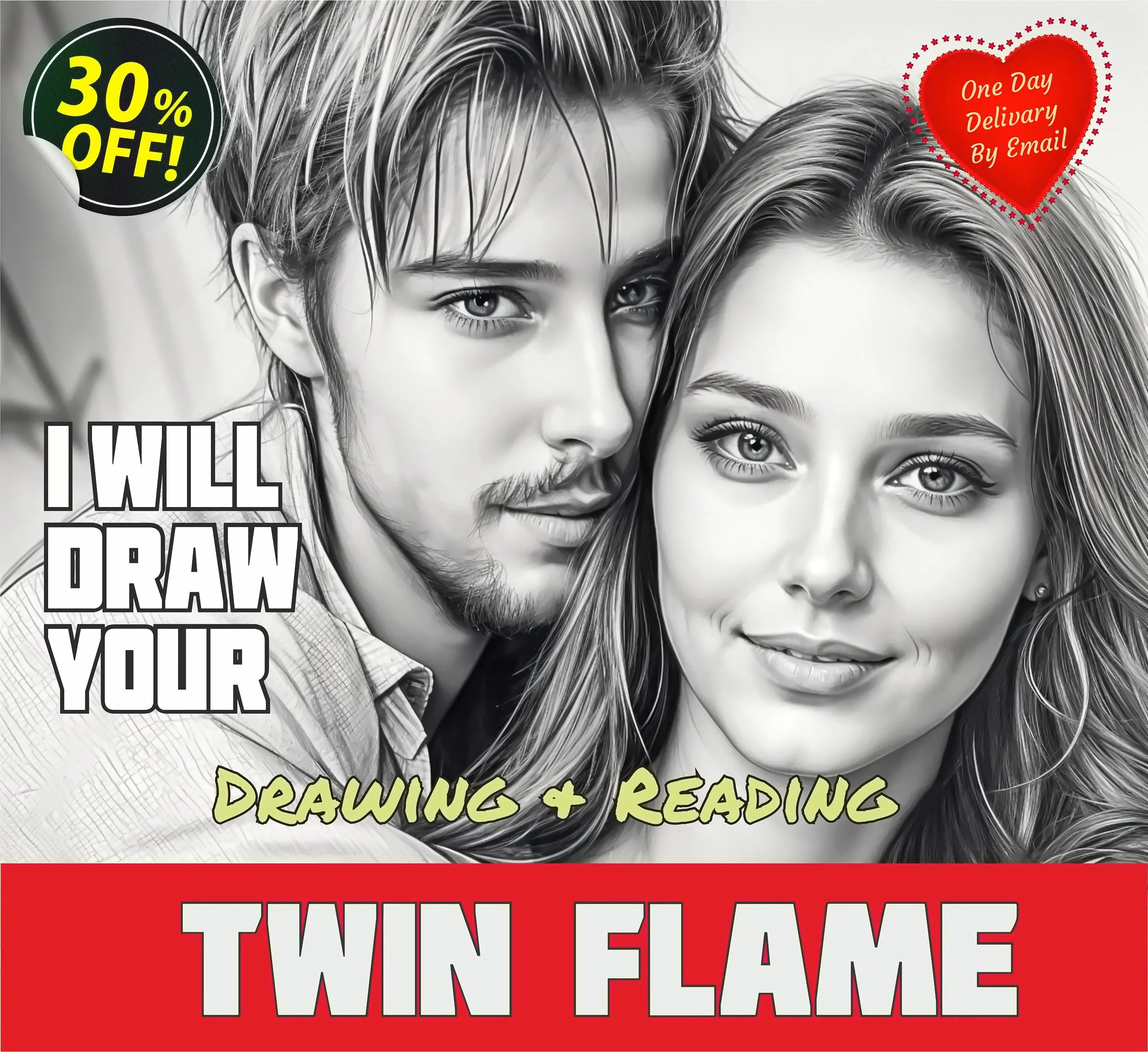 Psychic Jane's Twin Flame Sketch - From Creators of Master Wang