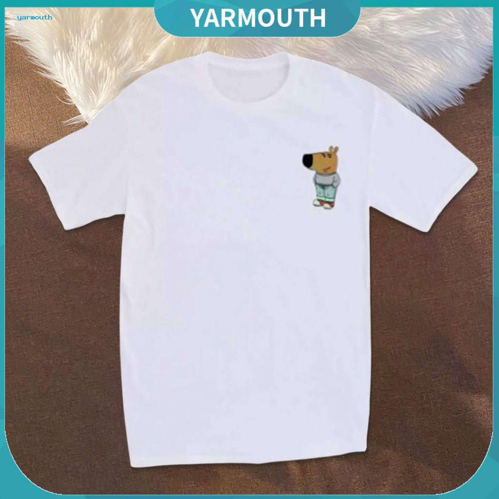 Casual Men T-shirt Unisex Summer Cartoon Print Loose Fit Round Neck Short Sleeve Top Cool Graphic Tee for School Sport O