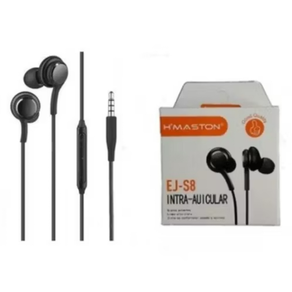 Hmaston Fone de ótima qualidade, com Microhone e Som Stereo, com Cabo resistente e pino 3.5mm, para Celular e Notebook