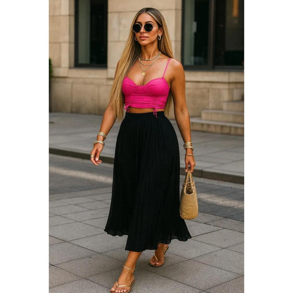 Cropped  Retro Pink Com Regulagem Lateral