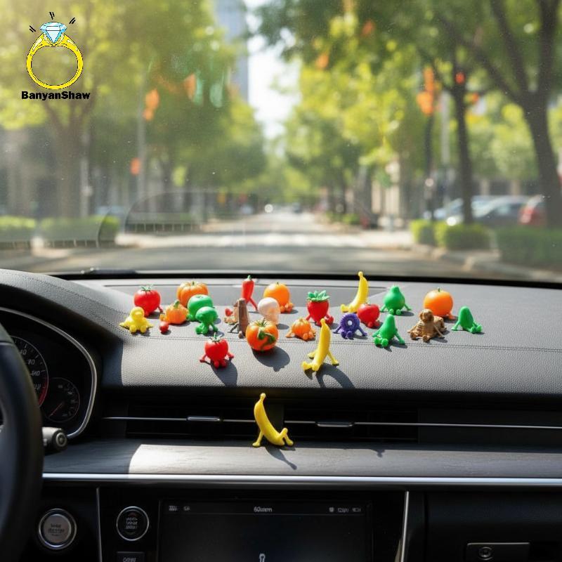 [BANY] 30 Peças Engraçadas Impressas Em 3D Mini Estatuetas De Frutas Adoráveis Enfeites Miniatura Para Decoração De Mesa