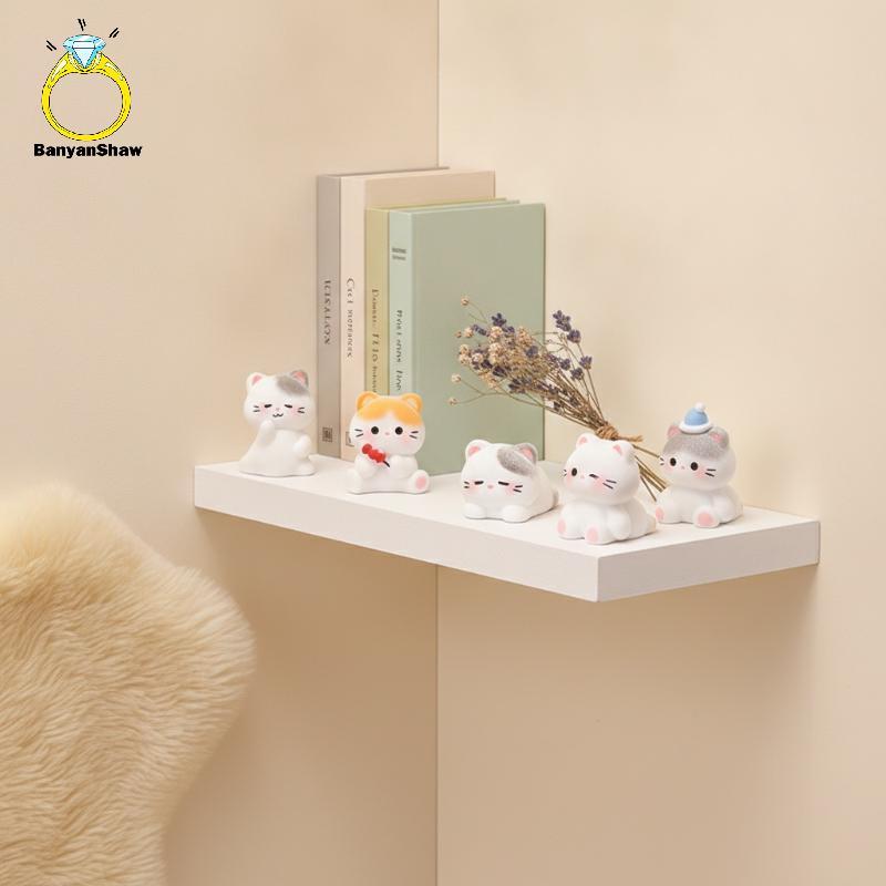 [BANY] 6 Peças Estatuetas De Resina De Gato Minúsculo Kawaii Mini Decorações De Animais Para Micro Paisagem Mesa De Escr