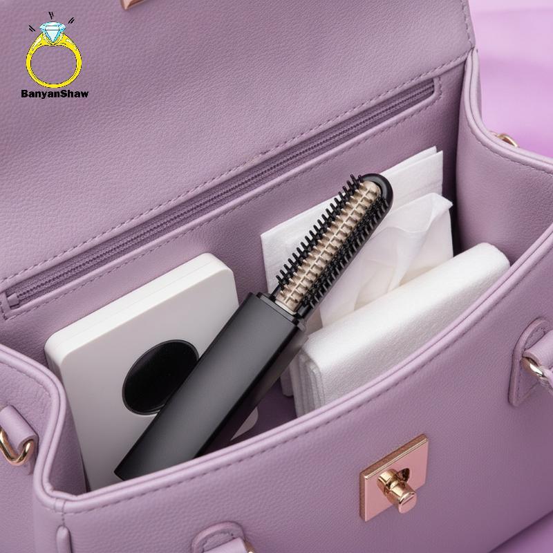 [BANY] Mini Cerâmica Sem Fio Lipsti Straightb Poet-sized Bang Volumizer Curler Ideal Para Retoques De Cabelo Qui Bom