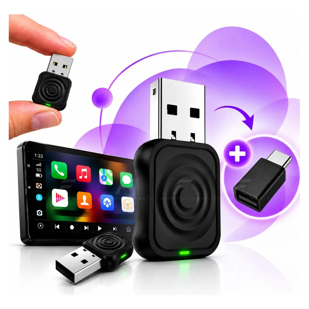 Carlinkit Mini Ultra Carplay E Android Auto Sem Fio Wireless Premium Importado Compativél Iphone Android