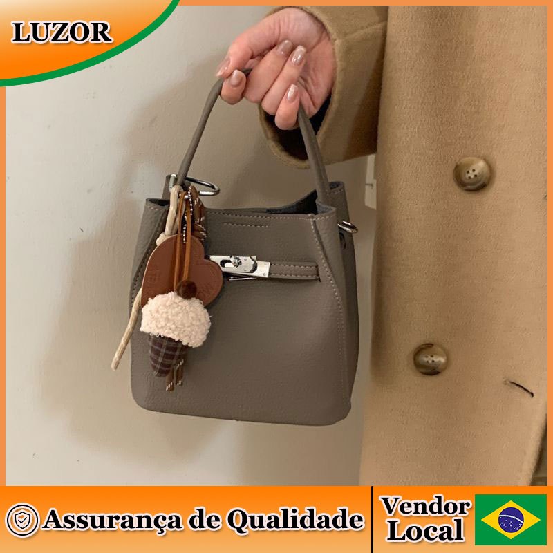Quatro estações lichia moda portátil balde bolsa Retro de um ombro All-Match saco do mensageiro