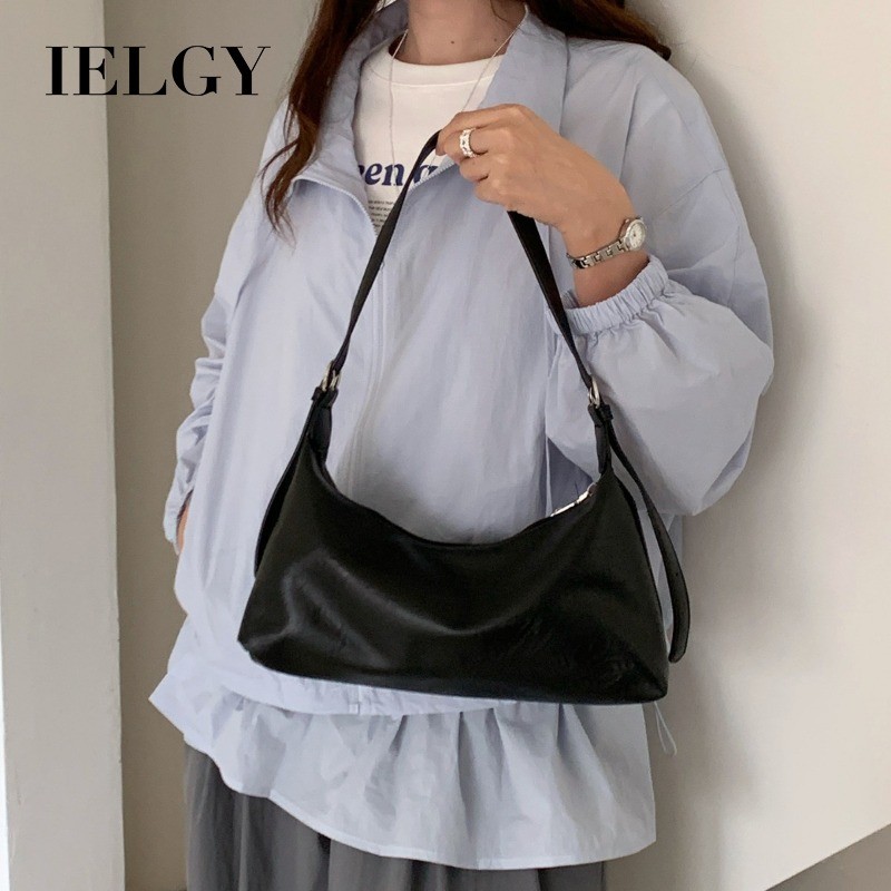IELGY Bolsa de couro macio de um ombro nas axilas primavera verão simples All-Match Commuter Cross-Body bolinho saco