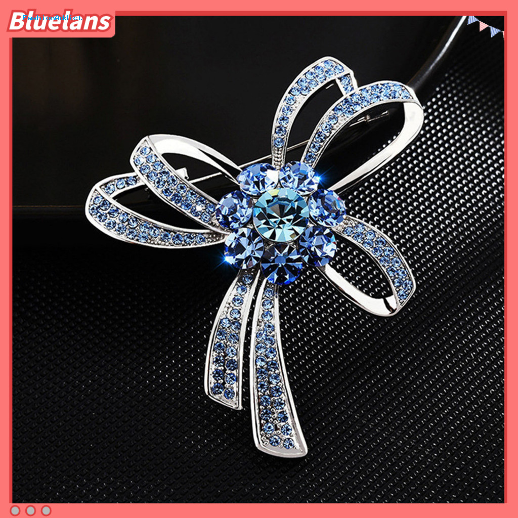 Exquisite Brooch Women Pin Retro Geometric Rhinestone Shining Inlay Lapel Shawl Badge Elegant Fashion Accessory for Styl