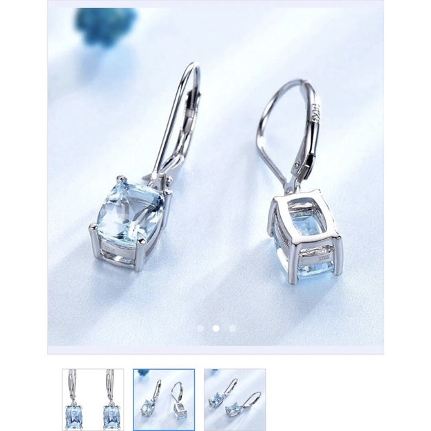 Brinco Sparkling Cristal Luxo Moda Prata 925