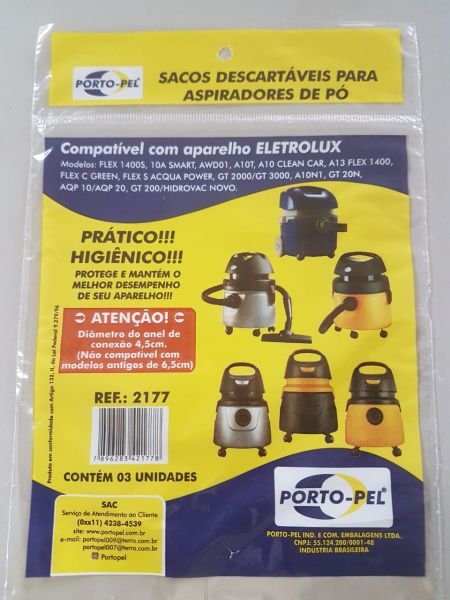SACO ASPIRADOR ELECTROLUX FLEX / GT 3000 NOVO / A10S / A10T / A10 CLEAN CAR / A13 / A10 N1 Original