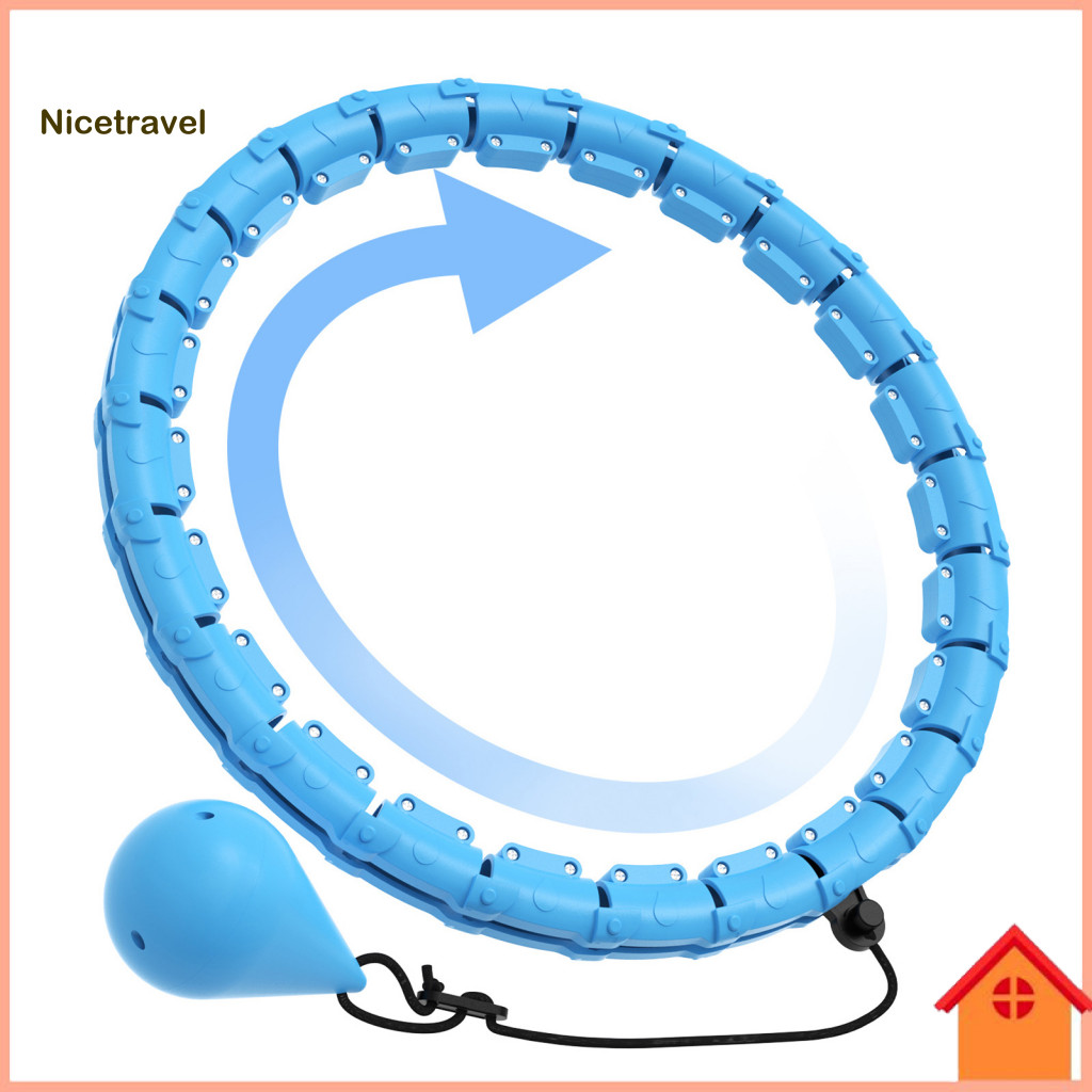 Waist Trainer Hoop Weighted Fitness with 24 Detachable Knots – Adjustable Toning Exercise Ring for Adults Fat Burning