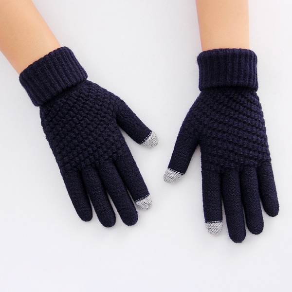 Luva Feminina Lã Adulto Acessório Tricô Inverno Touchscreen