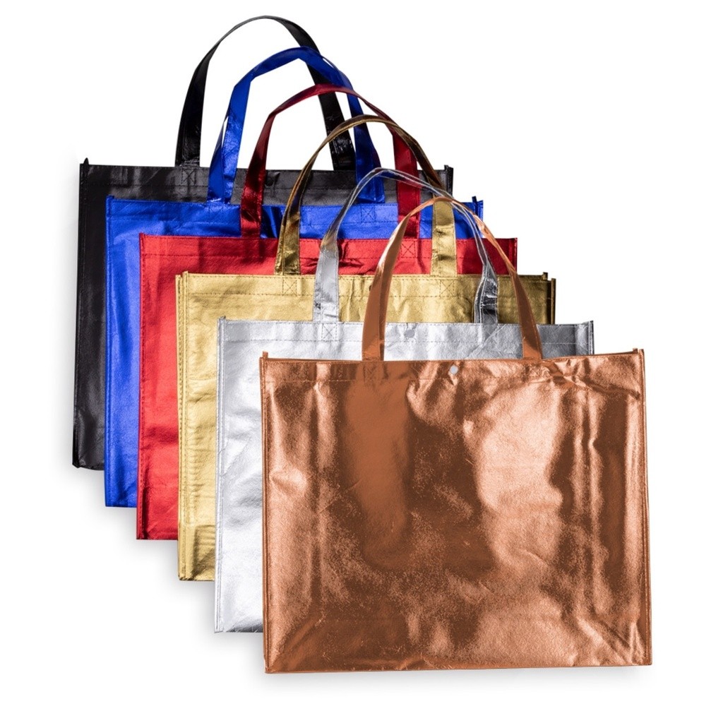SACOLA TNT EM METALIZADA 35x45x11 Personalizada