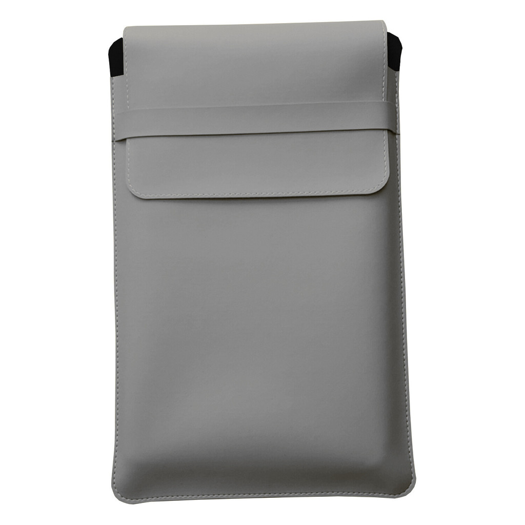Luvas Pasta Capa Case Para Notebook Couro Cinza Claro