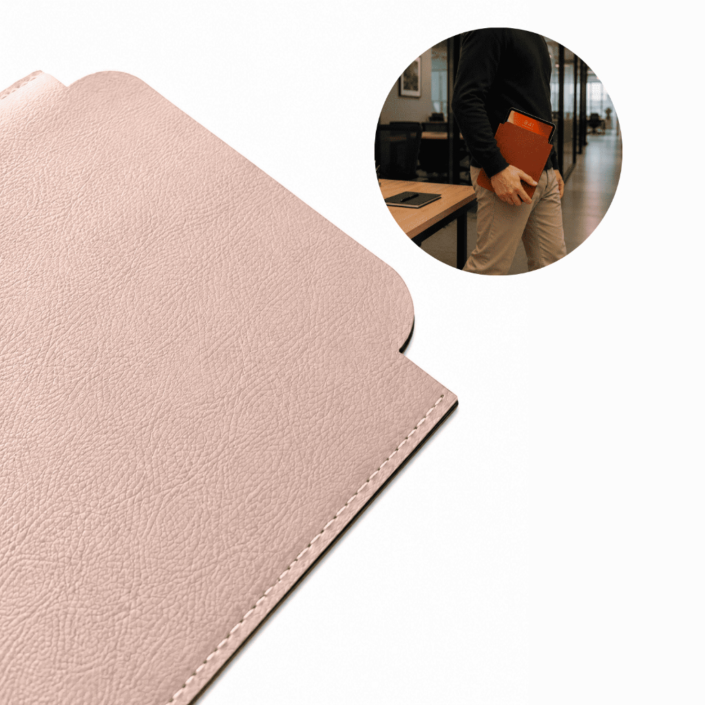 Capa Case Para Tablet Ipad Couro Ecológico Bege Escuro