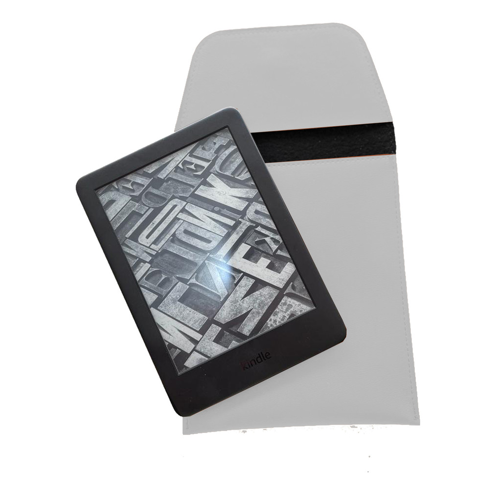 Case Capa Para Kindle Couro Ecológico Branco
