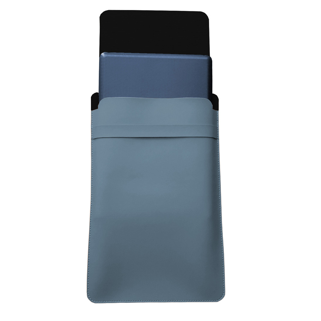 Luvas Pasta Case Capa Para Notebook Couro Azul Oceano
