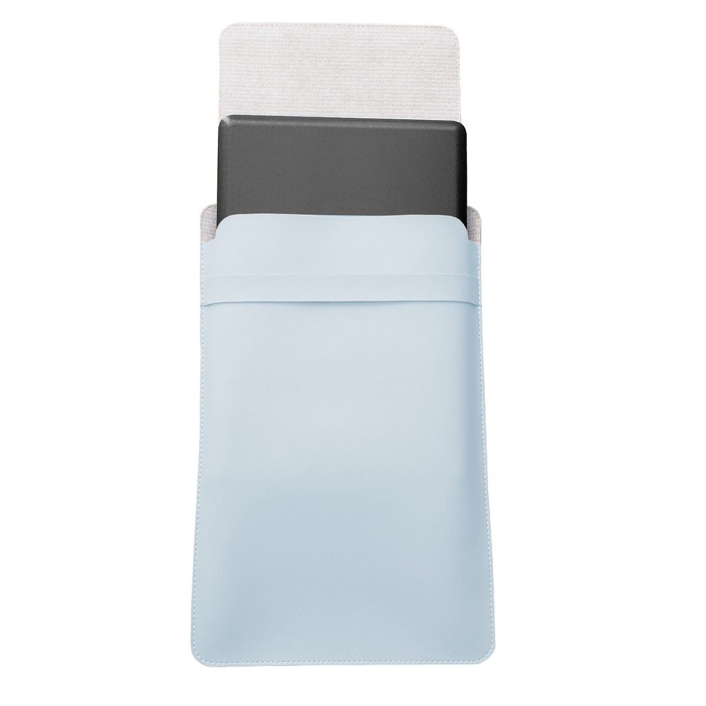 Luvas Pasta Case Capa Para Notebook Couro Sintético Azul Bebê