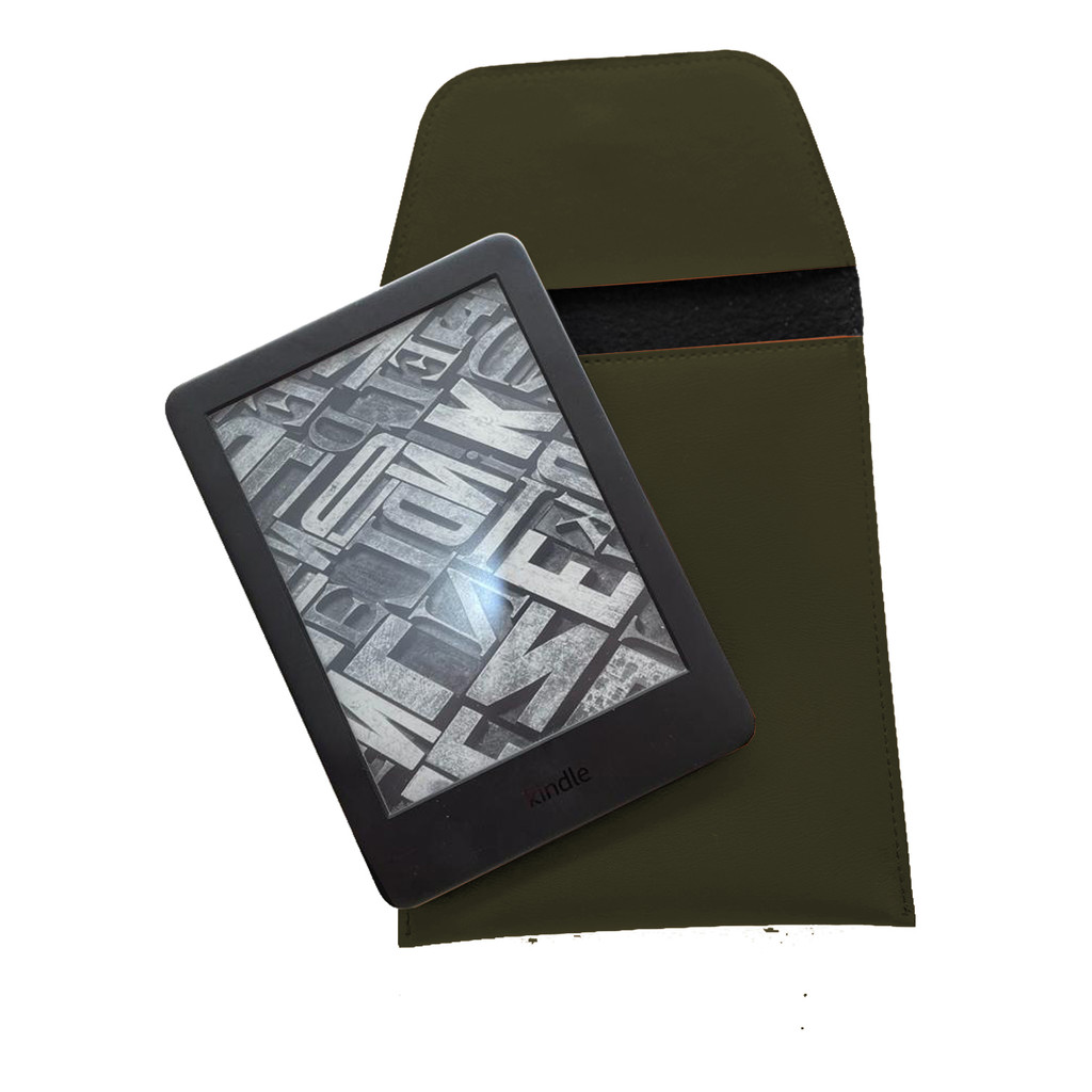 Case Capa Para Kindle Couro Ecológico Verde Musgo