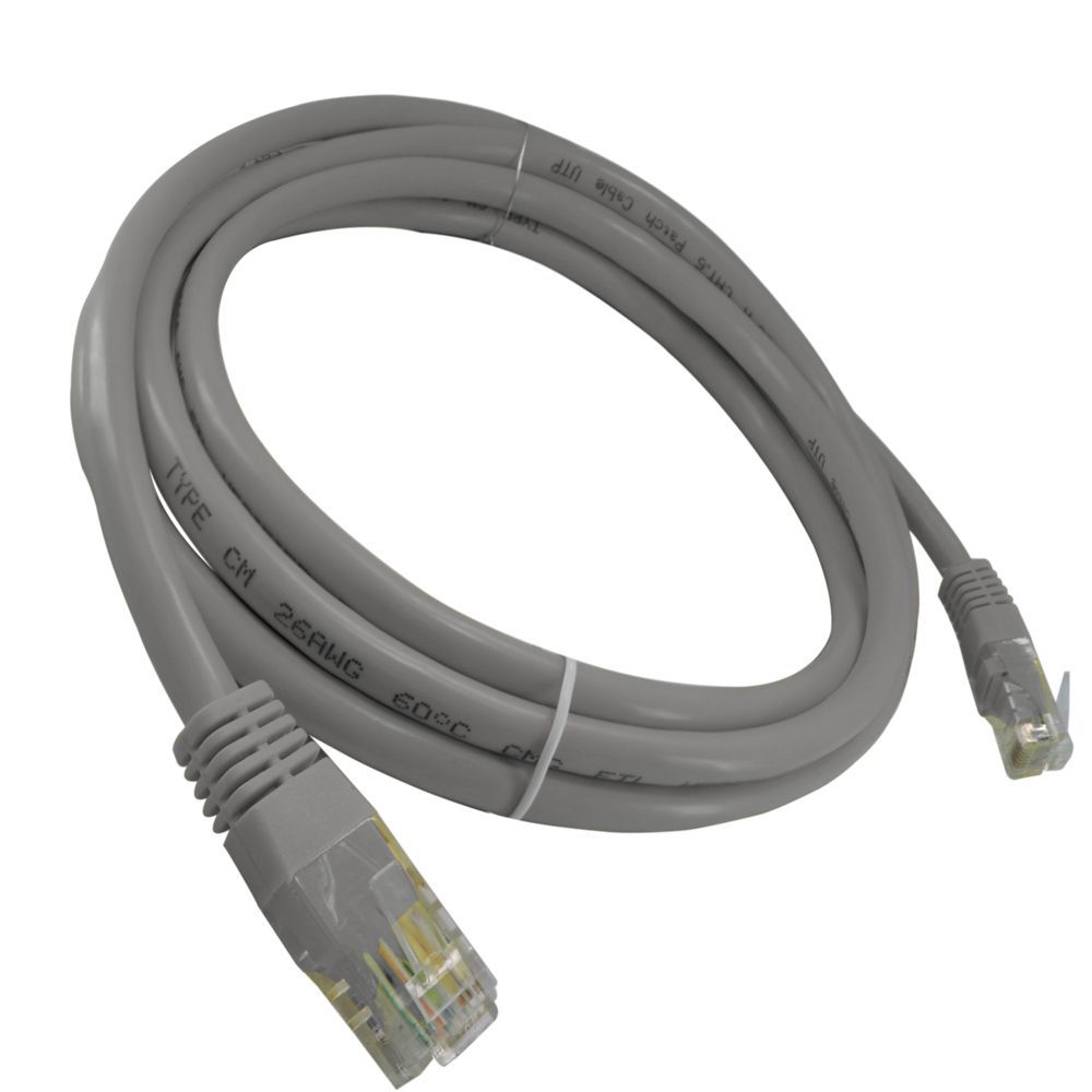 Kit 10 Cabo de Rede Patch Cord 2M 100% Cobre - Gigabit Speed