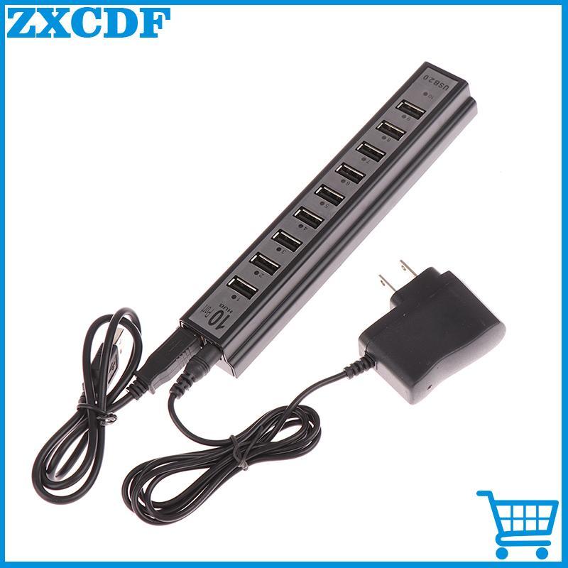 uloverun188 Adaptador De Energia Carregador Usb Hub Hi-speed Multi 10 Portas Para Pc Laptop Novo