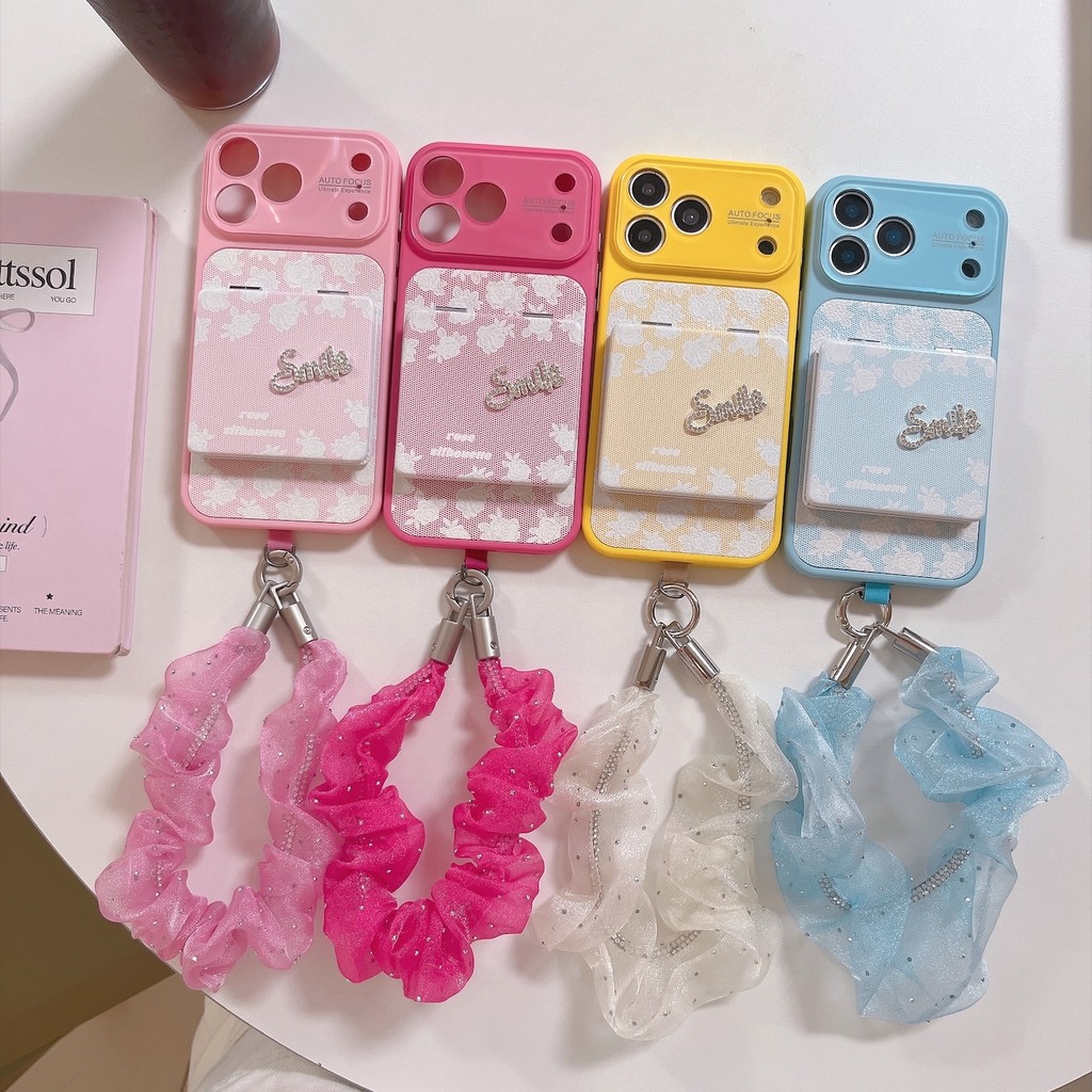Grande Janela 3D Flip Espelho Rosa Cobertura Completa Para IPHONE 17 16 15 PROMAX TPU Capa Protetora