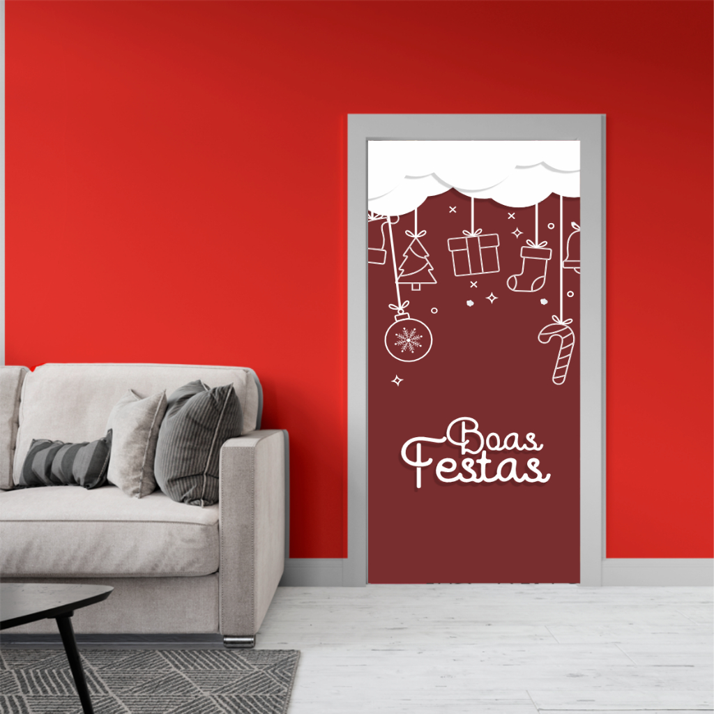 Adesivo Decorativo Para Portas - NATAL - Boas Festas - Fim de Ano - merry christmas - 2023 - 4