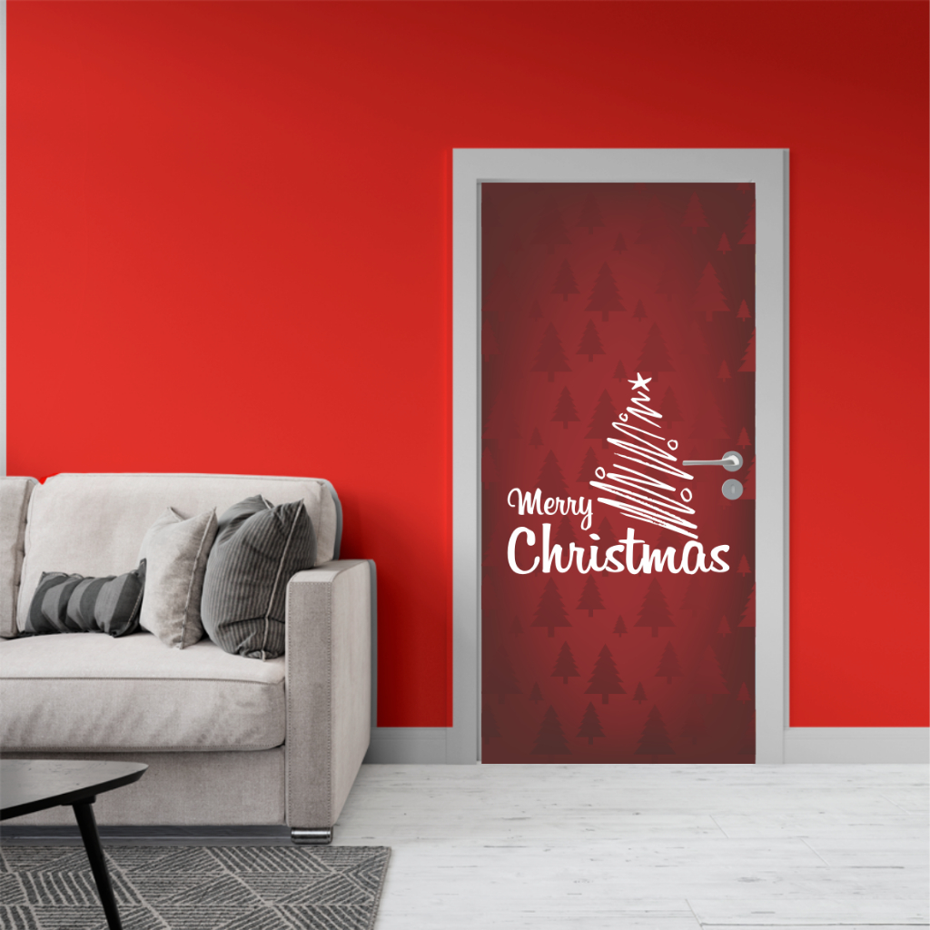 Adesivo Decorativo Para Portas - NATAL - Boas Festas - Fim de Ano - merry christmas - 2023
