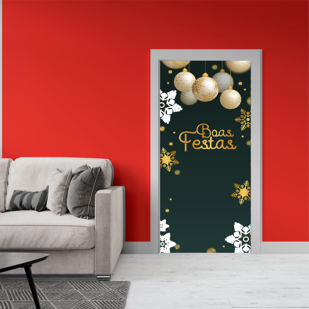 Adesivo Decorativo Para Portas - NATAL - Boas Festas - Fim de Ano - merry christmas - 2023 - 6