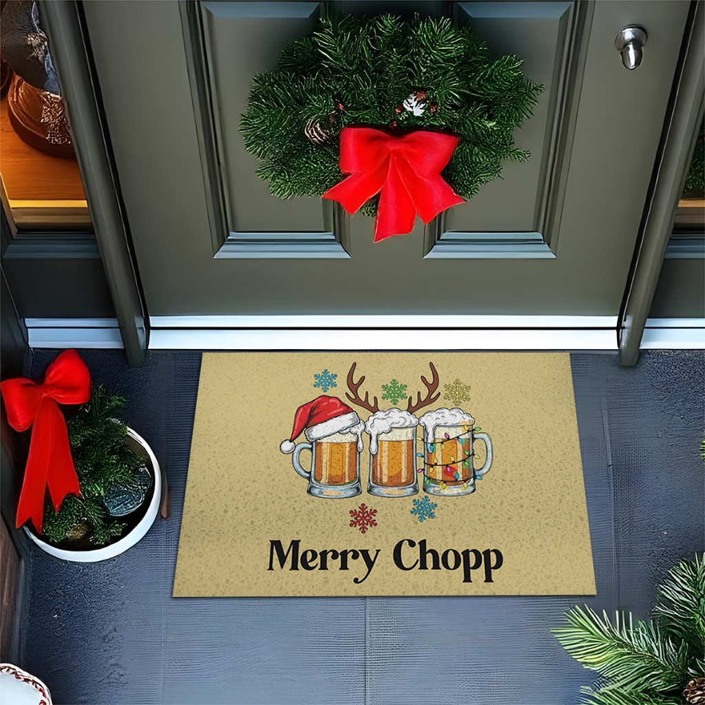 Tapete De Porta Capacho Merry Chopp Ca11232