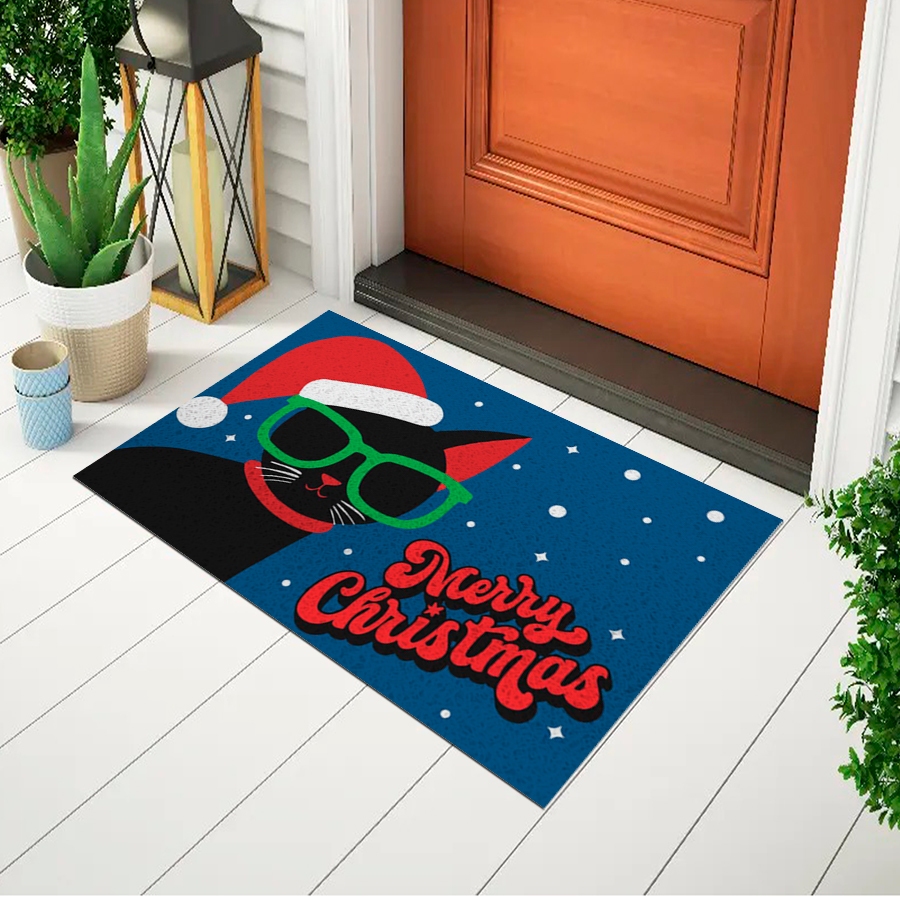 Capacho Merry Christmas Gato Preto 25CA210