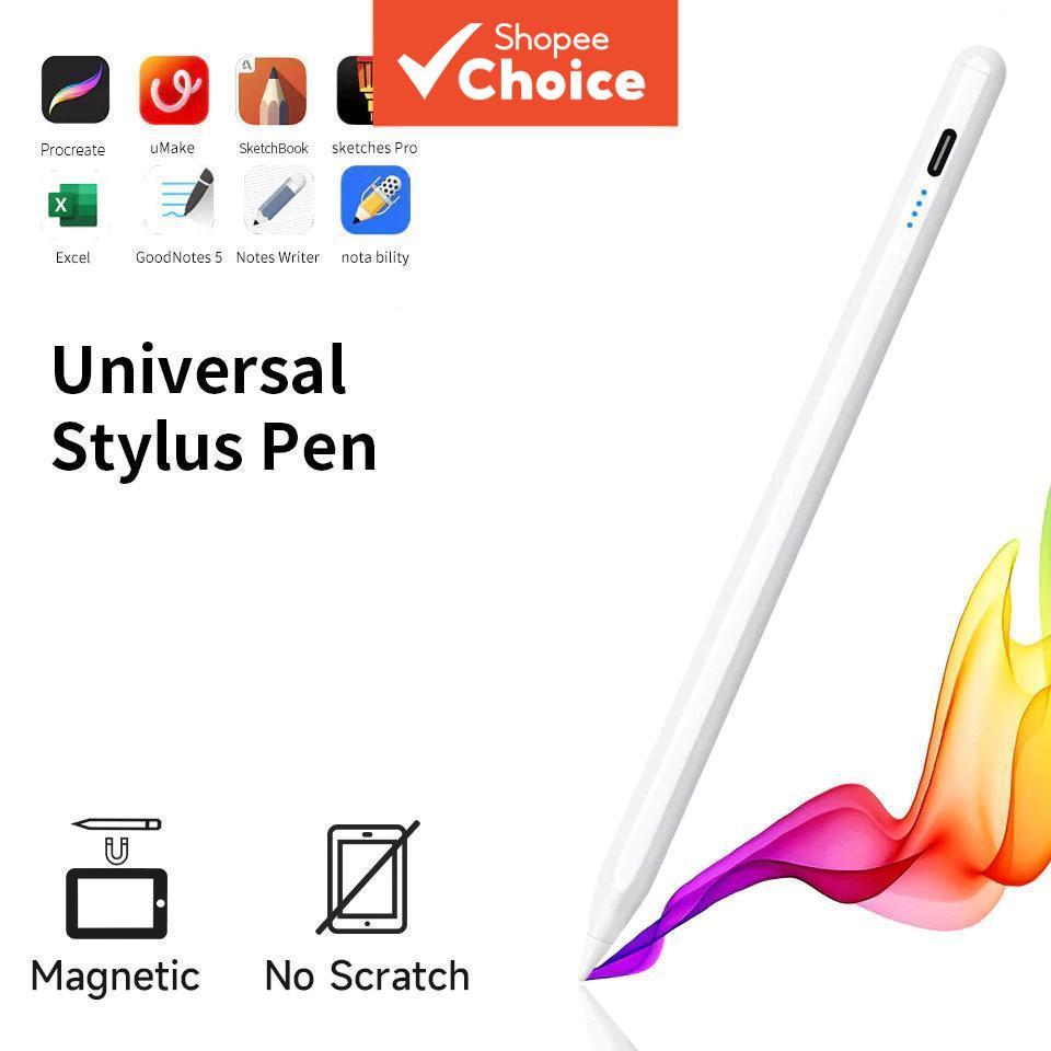 Para Apple Pencil 1/2 para Xiaomi e iPad (2021, Air 2, Pro 11, 12.9): Caneta Stylus Universal