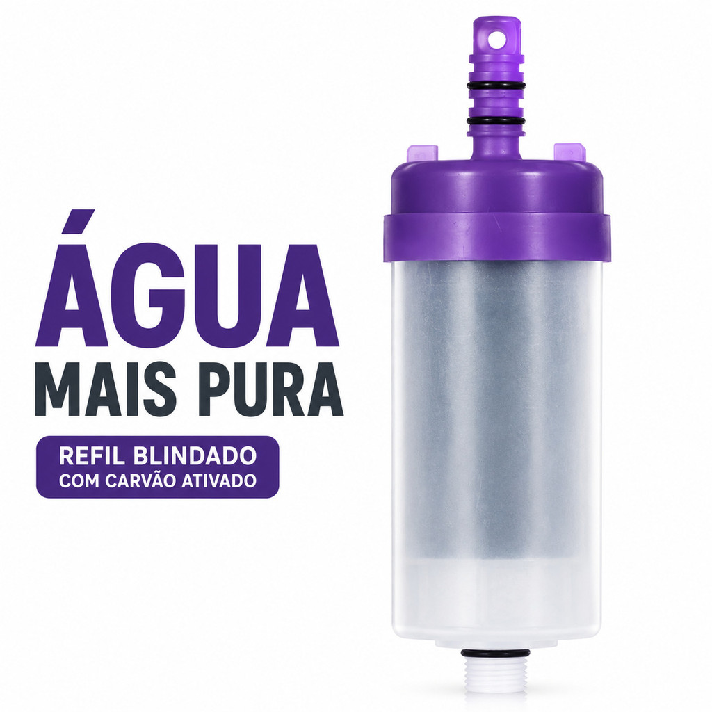Refil Blindado Universal Pro Saúde Carvão Ativado Para Torneira Filtro Inmetro