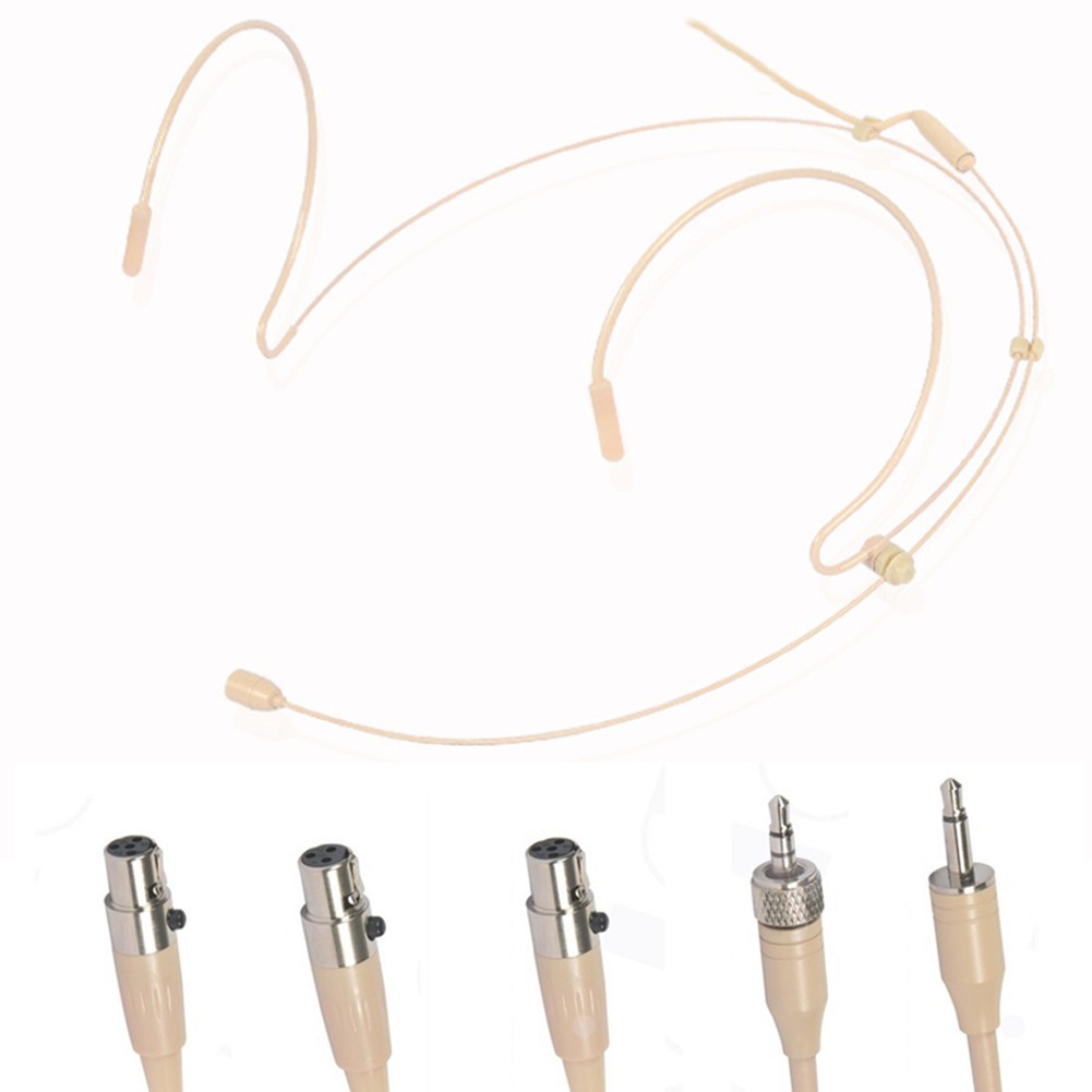 { Pronta Entrega } Fone De Ouvido Com Gancho Duplo Microfone Usado Na Cabeça Para Shure Wireless