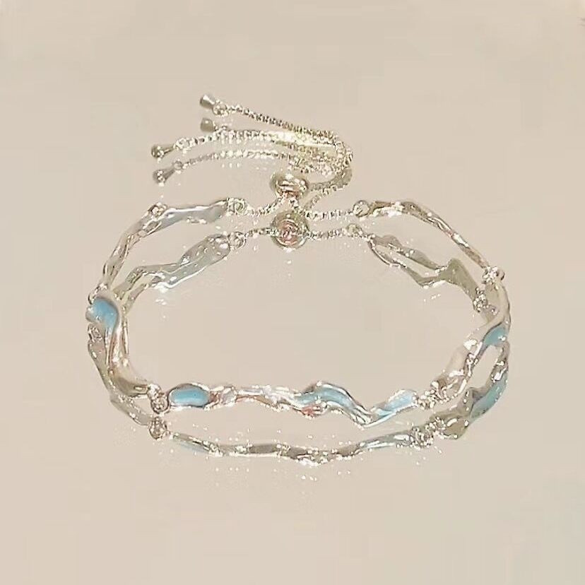 Moda Coreana Zircon Crystal Cherry Blossom Flower Bowknot Pulseira Ajustável Bangle Women Girl Lucky Jewelry Dress Acces