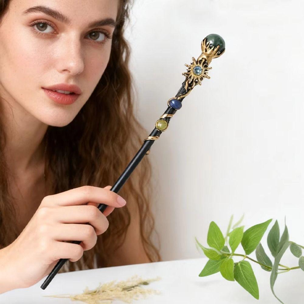 BLISVEX Fairy Stick , DIY Handmade Lucky Tumble Crystal Magic Wand , Ball Halloween Prop Scepter