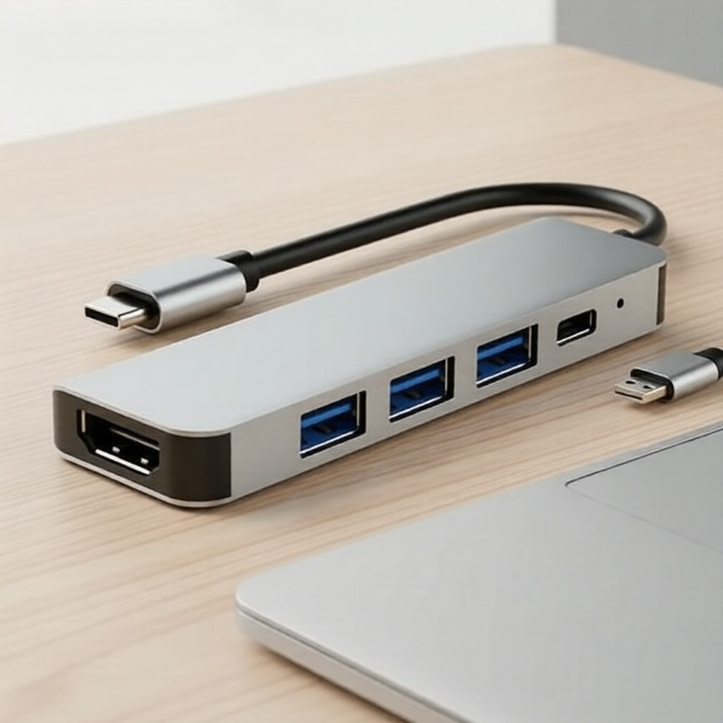 5-Em-1 USB-C Hub PD HDMI 4K 3.0 Adaptador Divisor Para MacBook Pro Laptop Multiport Docking Station