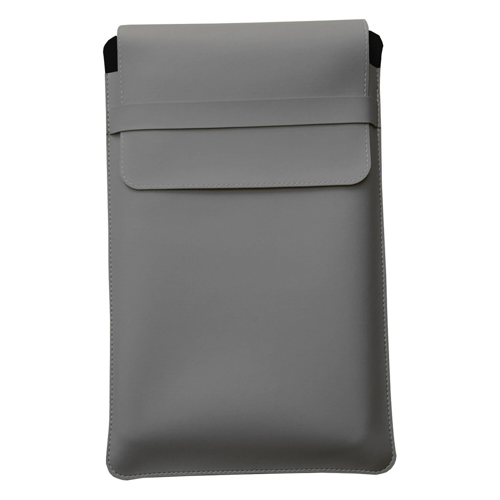 Luvas Pasta Capa Case Para Notebook Couro Cinza