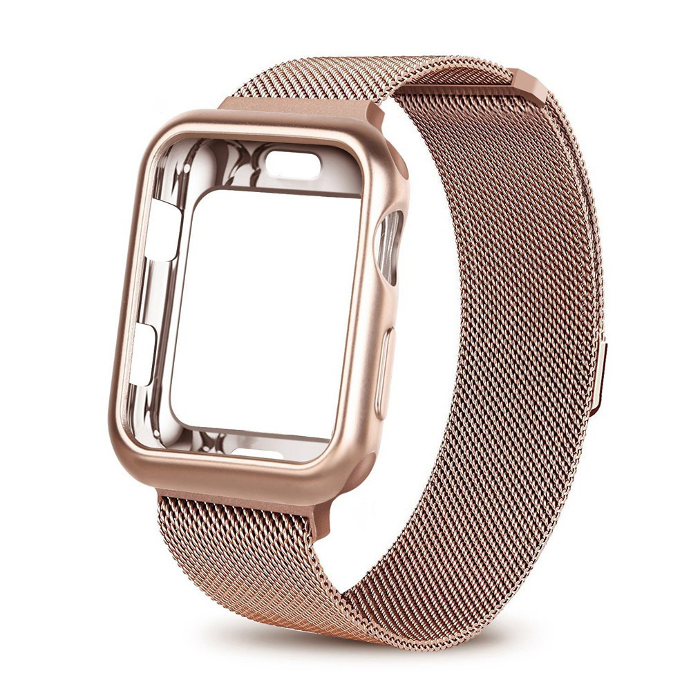 Pulseira + Capa para iWatch séries 10 11 46mm 42mm, Bandas 45mm 41mm 38mm 42mm 44mm 40mm para iWatch séries 11/10/7/6/SE