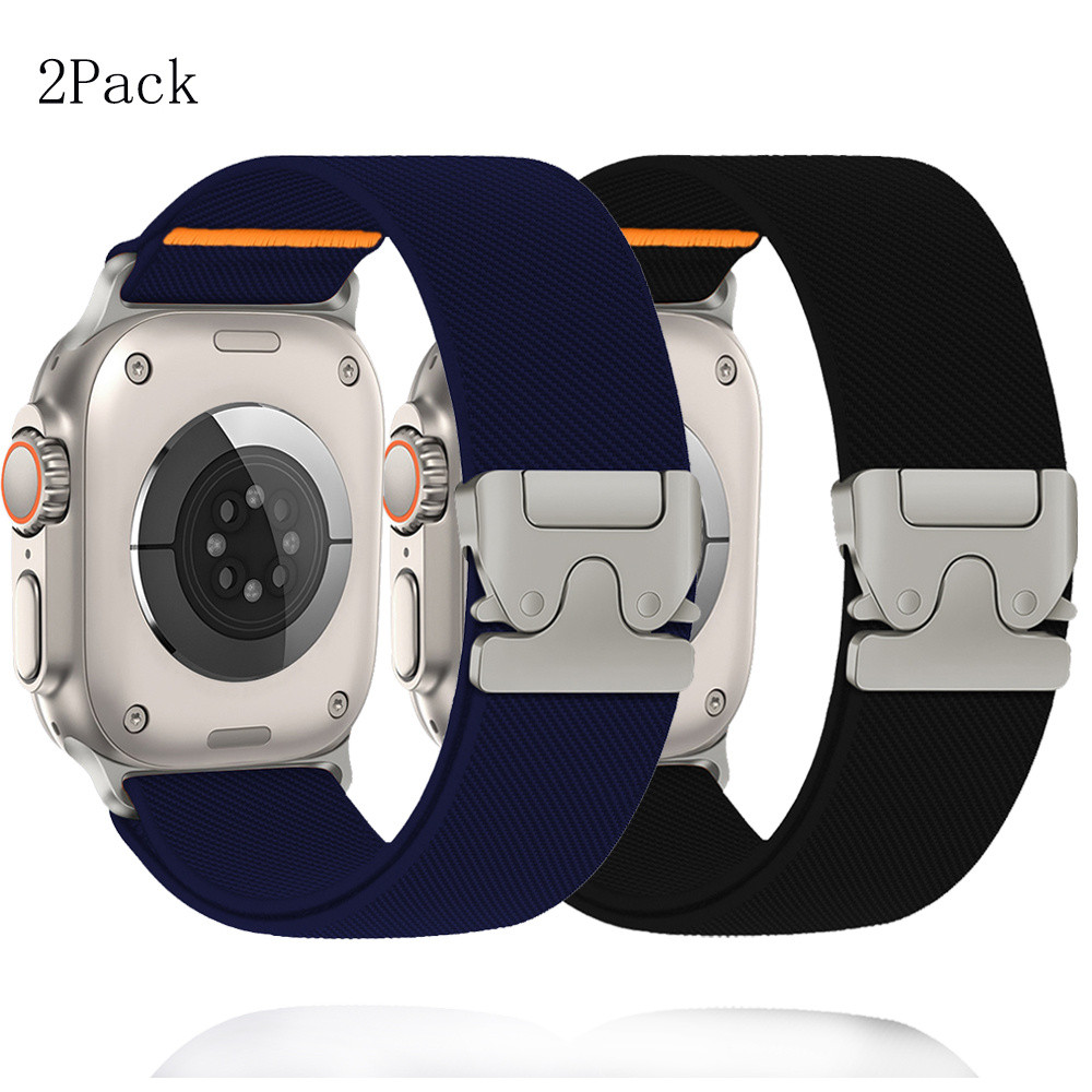 2 pulseiras de nylon, adequadas para iWatch Ultra 2, disponíveis nos tamanhos 49mm, 44mm, 46mm, 42mm, 40mm, 45mm, 41mm,