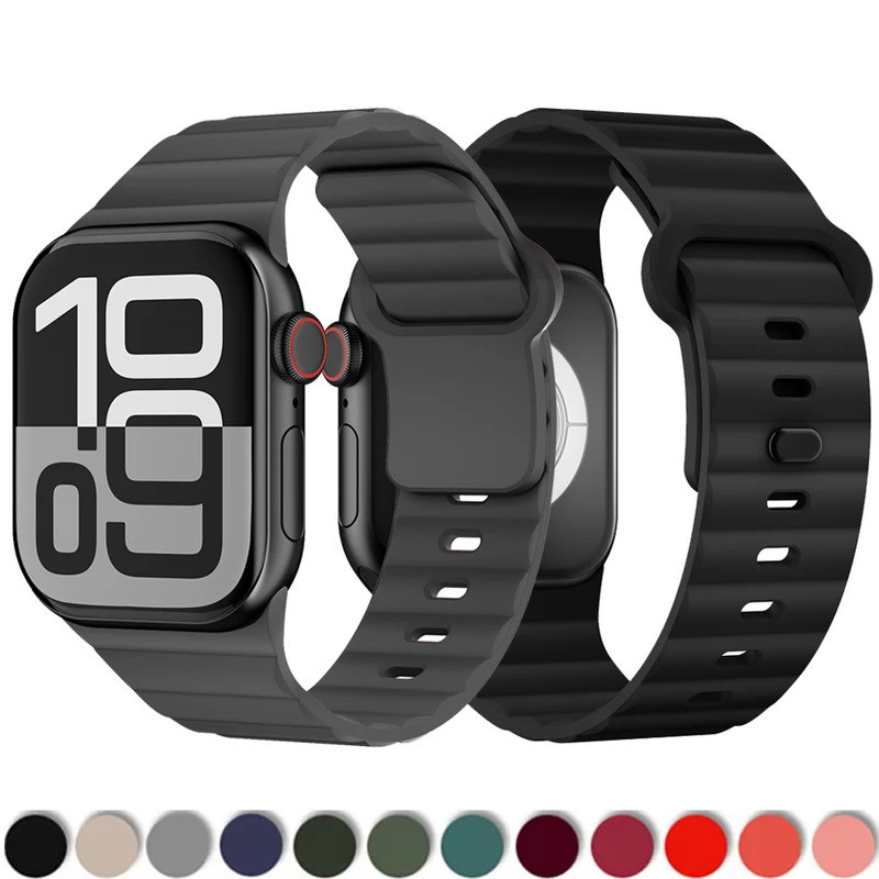 Pulseiras de Silicone Esportivas para iWatch 44mm 40mm 46mm 41mm 49mm 42mm 45mm, pulseiras para iWatch ultra 2 series 11